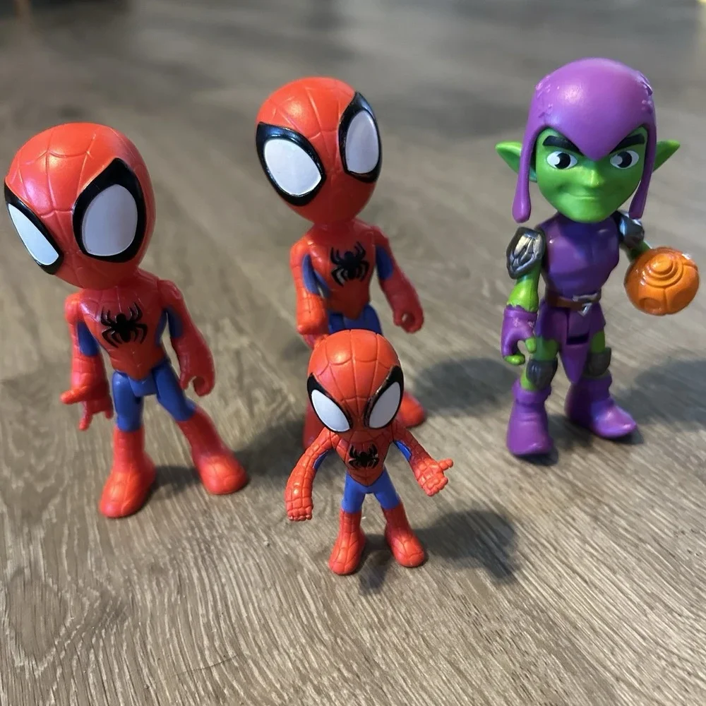 Spidey and His Amazing Friends Marvel Green Goblin Figure Pumpkin Spidey Lot 4